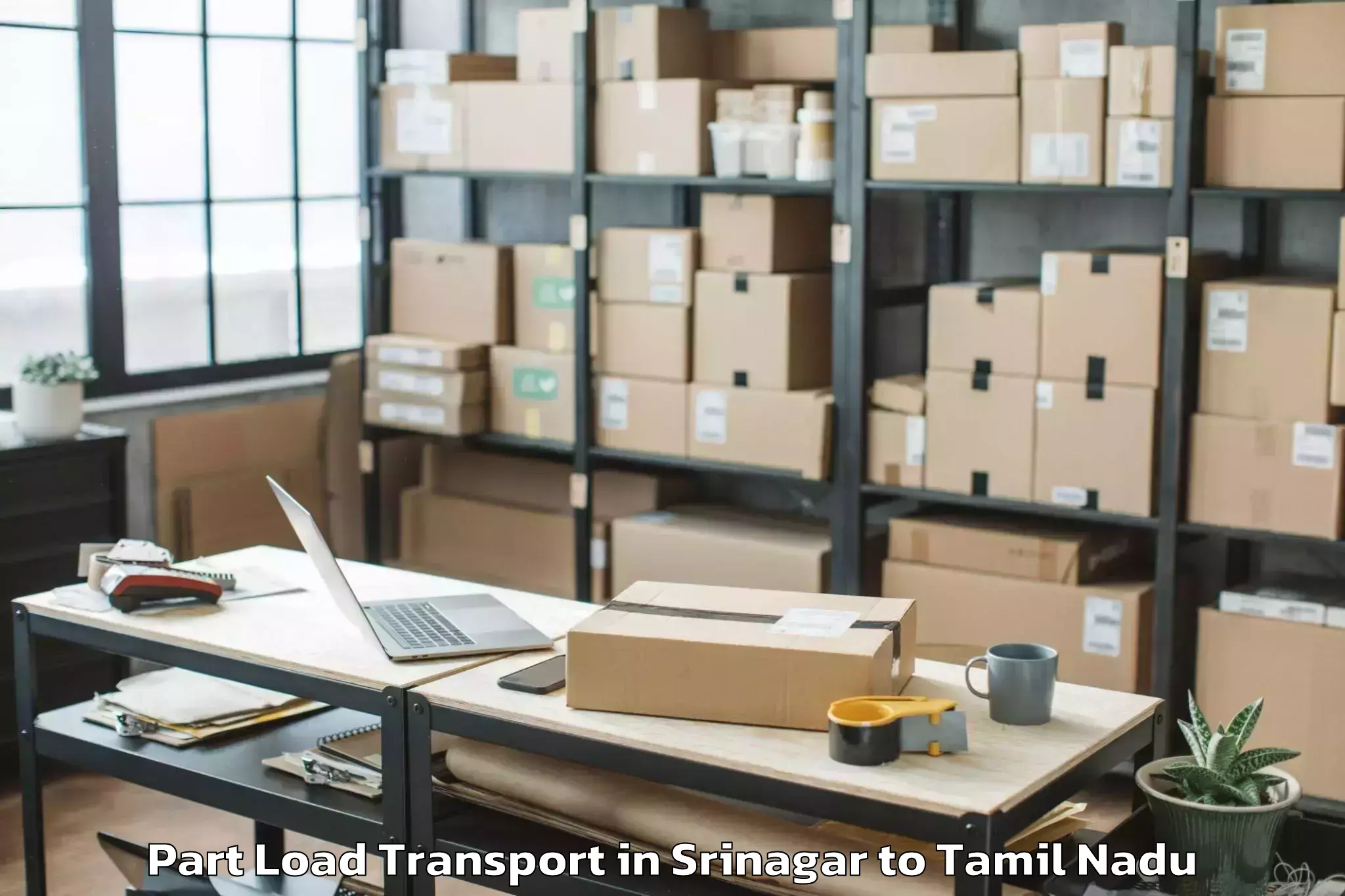 Book Srinagar to Aduthurai Part Load Transport Online